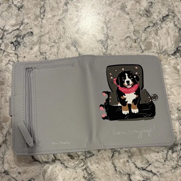 Vera Bradley Gray Dog Travel Wallet - Picture 3 of 3